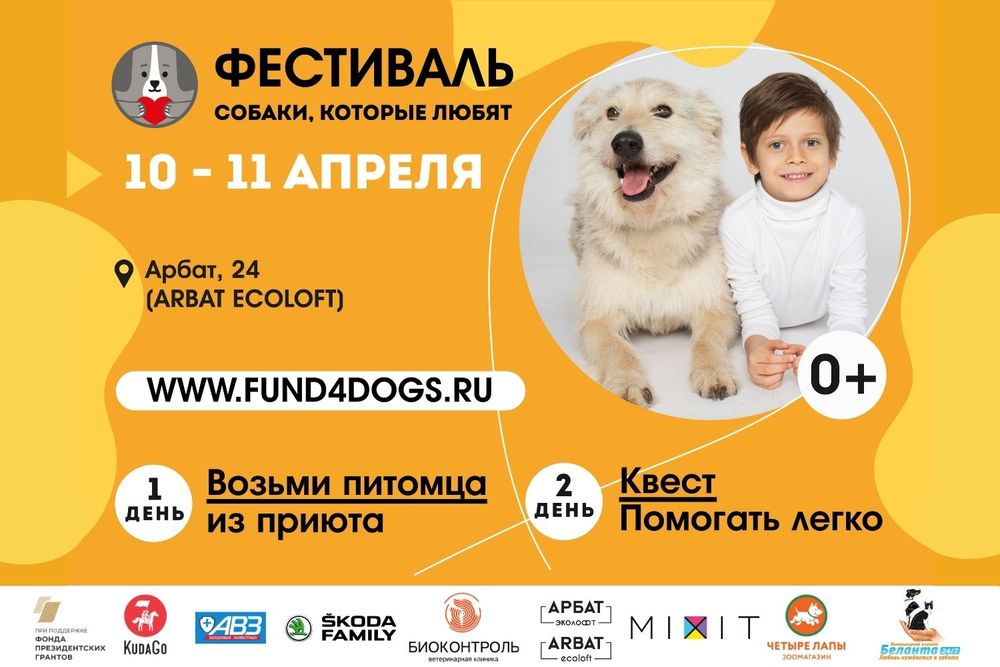 Двухдневный благотворительный Фестиваль «Собаки, которые любят»